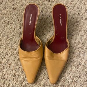 Burberry tan mules